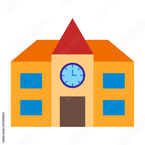School Vector Flat Icon Design