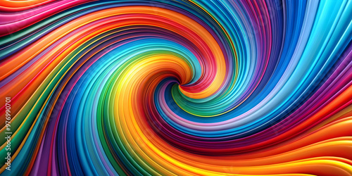Colorful psychedelic abstract background with sinuous lines forming a spiral, psychedelic, abstract, background, colorful, sinuous