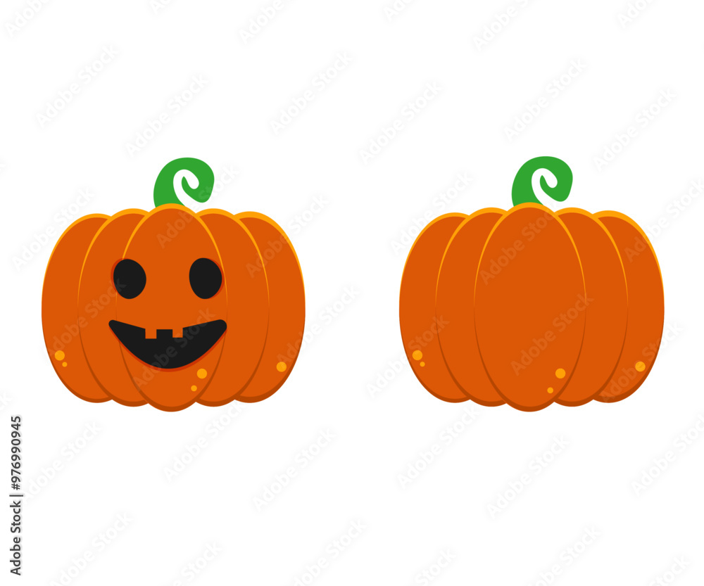 Halloween Pumpkins Vector Illustration isolated on white background Halloween Pumpkins Vector Illustration isolated on white background