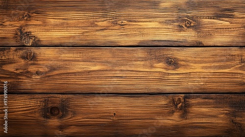 Dark Brown Wooden Planks with Knots