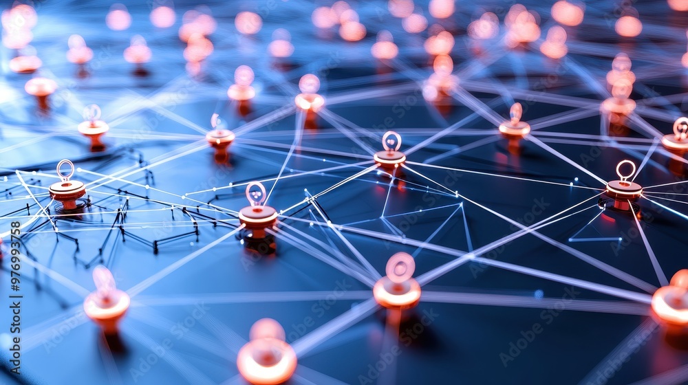Abstract Network Connection Data Flow and Digital Communication Abstract Network Connection Data Flow and Digital Communication