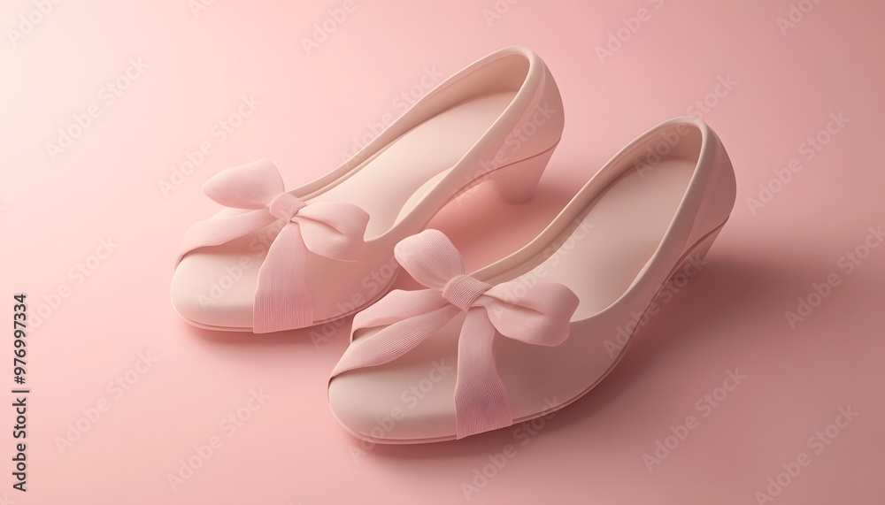 Elegant pink shoes with bows, perfect for special occasions or feminine fashion. A stylish addition to any wardrobe. Elegant pink shoes with bows, perfect for special occasions or feminine fashion. A stylish addition to any wardrobe.
