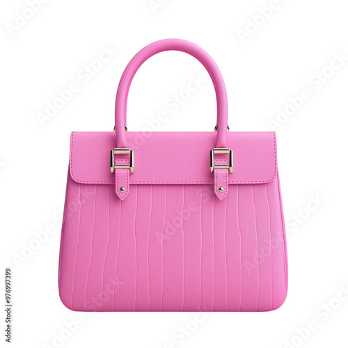 Stylish pink handbag with buckle details for fashion enthusiasts photo