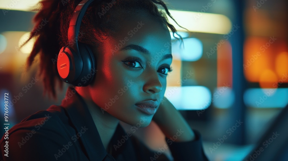 Young Woman With Headphones