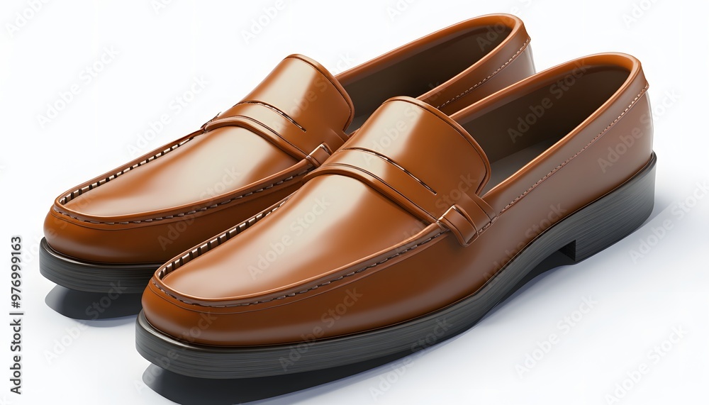 Stylish brown loafers made from premium leather, perfect for formal and casual occasions, showcasing elegance and comfort. Stylish brown loafers made from premium leather, perfect for formal and casual occasions, showcasing elegance and comfort.