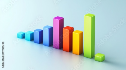 A 3D bar graph with multi-colored bars representing different categories, with clear labels and a modern design, set against a simple, clean background. Free Download A 3D bar graph with multi-colored bars representing different categories, with clear labels and a modern design, set against a simple, clean background. - GFXLoad