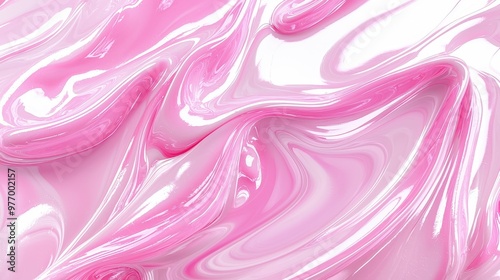 Abstract Pink and White Swirls Liquid Marble Background Texture