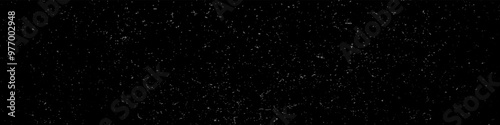 Dusty grain particles background black color. Grunge speckles, fibers, flecks, specks, scratches wallpaper vector