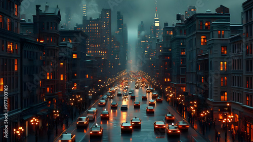 city, street, night