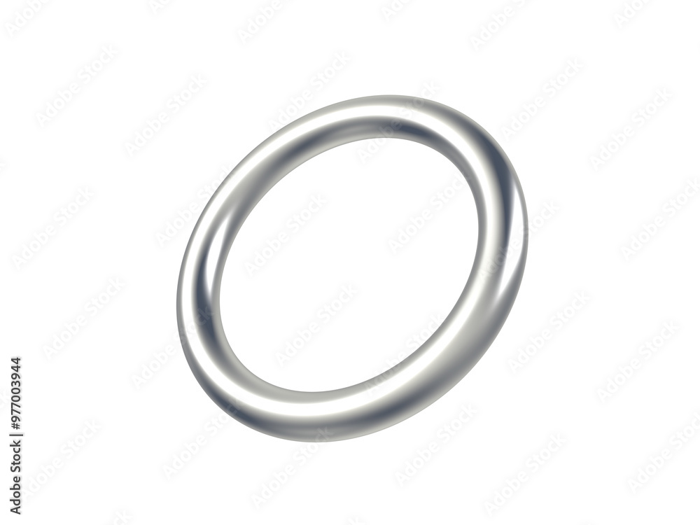 Metal ring isolated on white background. 3d illustration. Metal ring isolated on white background. 3d illustration.