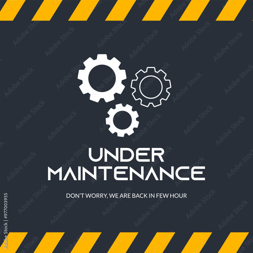 Under maintenance icon vector with blue background. suitable for web design, and etc. Under maintenance icon vector with blue background. suitable for web design, and etc.