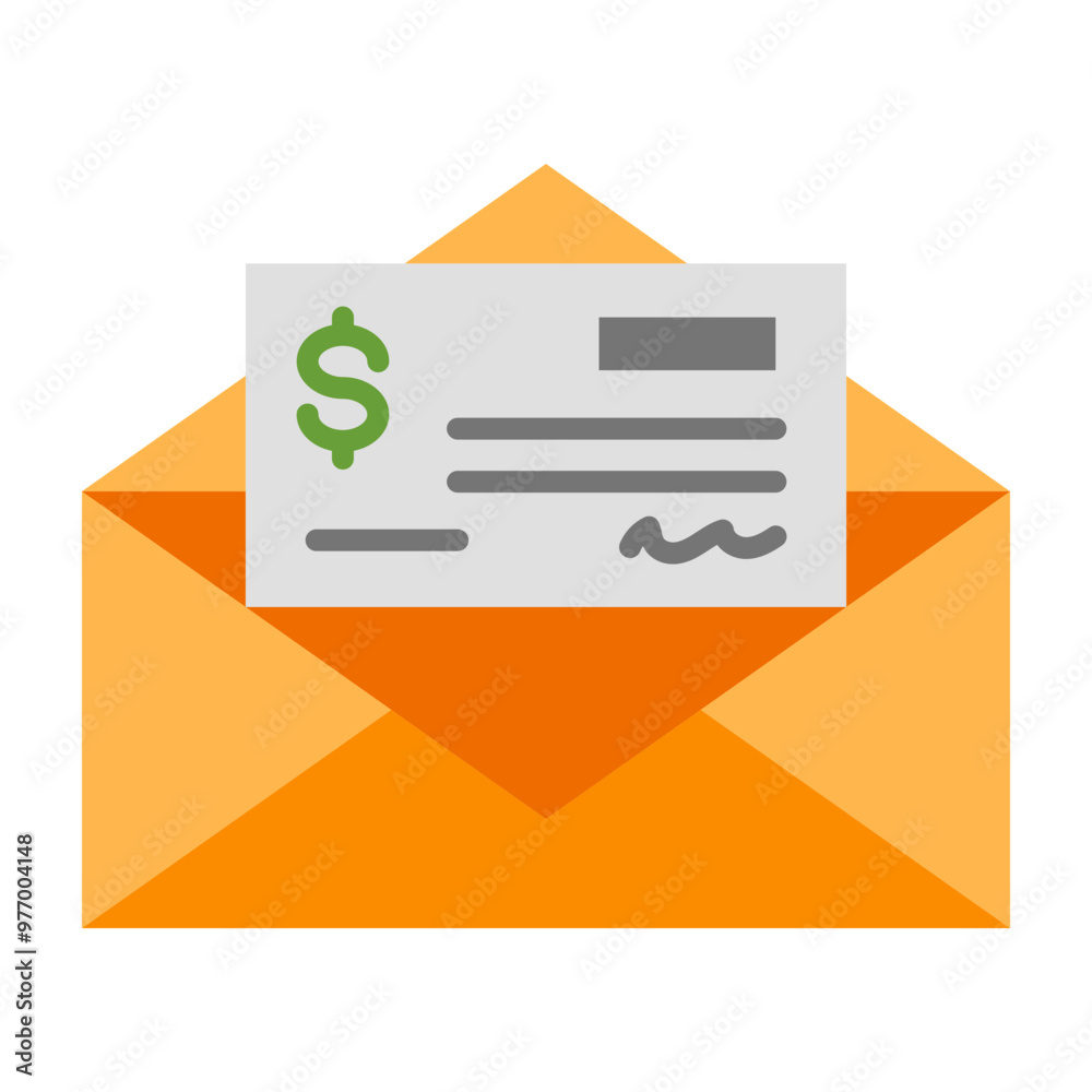 Pay Check Vector Line Icon Design Pay Check Vector Line Icon Design