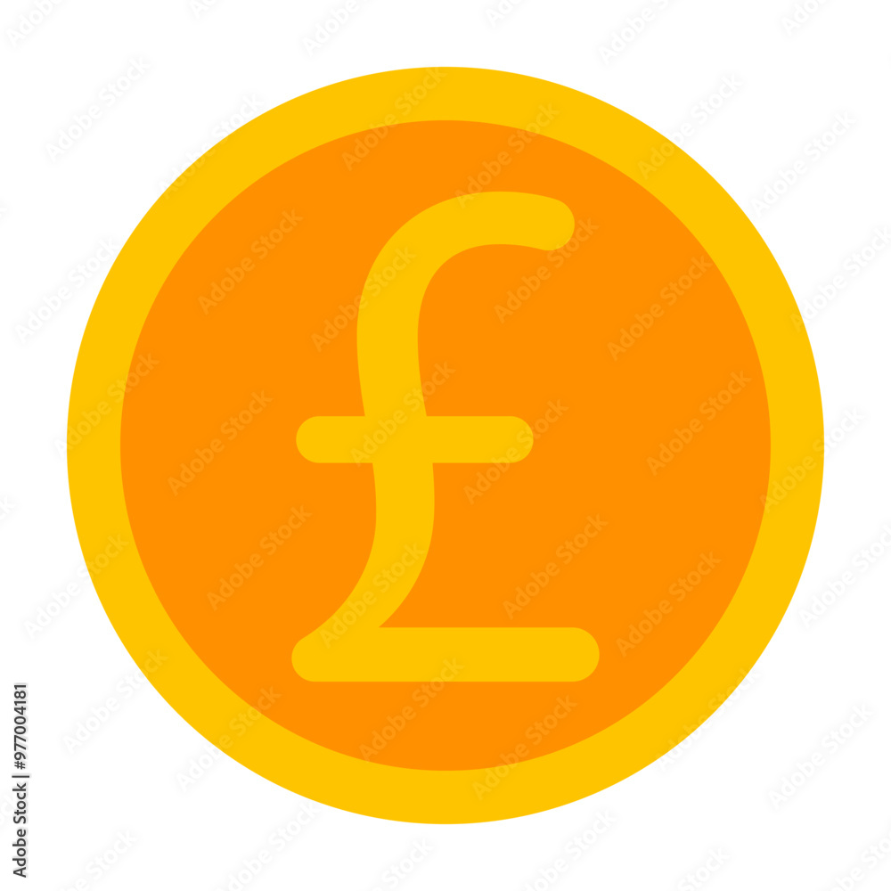 Pound Currency Vector Line Icon Design Pound Currency Vector Line Icon Design