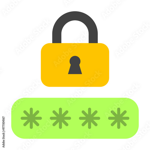 Pin Number Vector Line Icon Design
