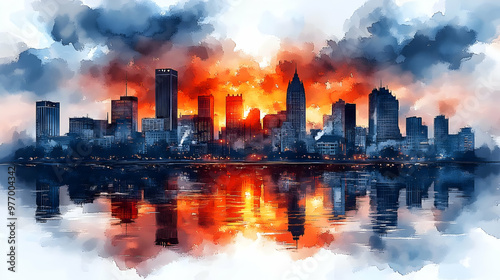 A watercolor painting of a ...