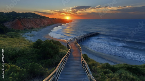 A wooden boardwalk winds it...