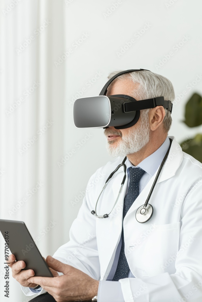 A patient consulting with a doctor through a virtual reality platform, showing how telemedicine is transforming healthcare and patient interaction A patient consulting with a doctor through a virtual reality platform, showing how telemedicine is transforming healthcare and patient interaction