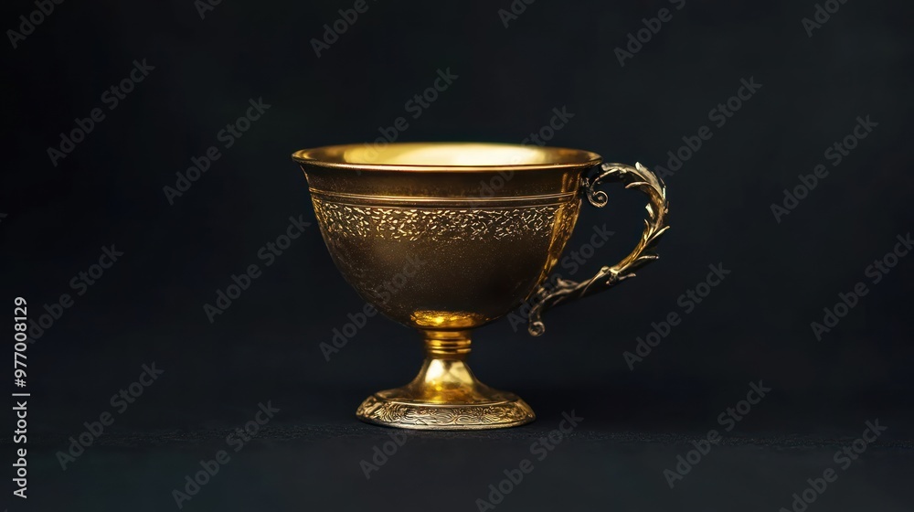 Golden Goblet on Black Background Golden Goblet on Black Background