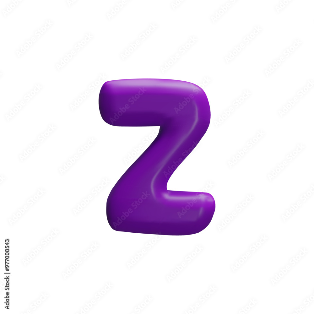 Realistic 3D glossy violet Z capital letter English alphabet vector icon, typographic font symbol plasticine texture Realistic 3D glossy violet Z capital letter English alphabet vector icon, typographic font symbol plasticine texture