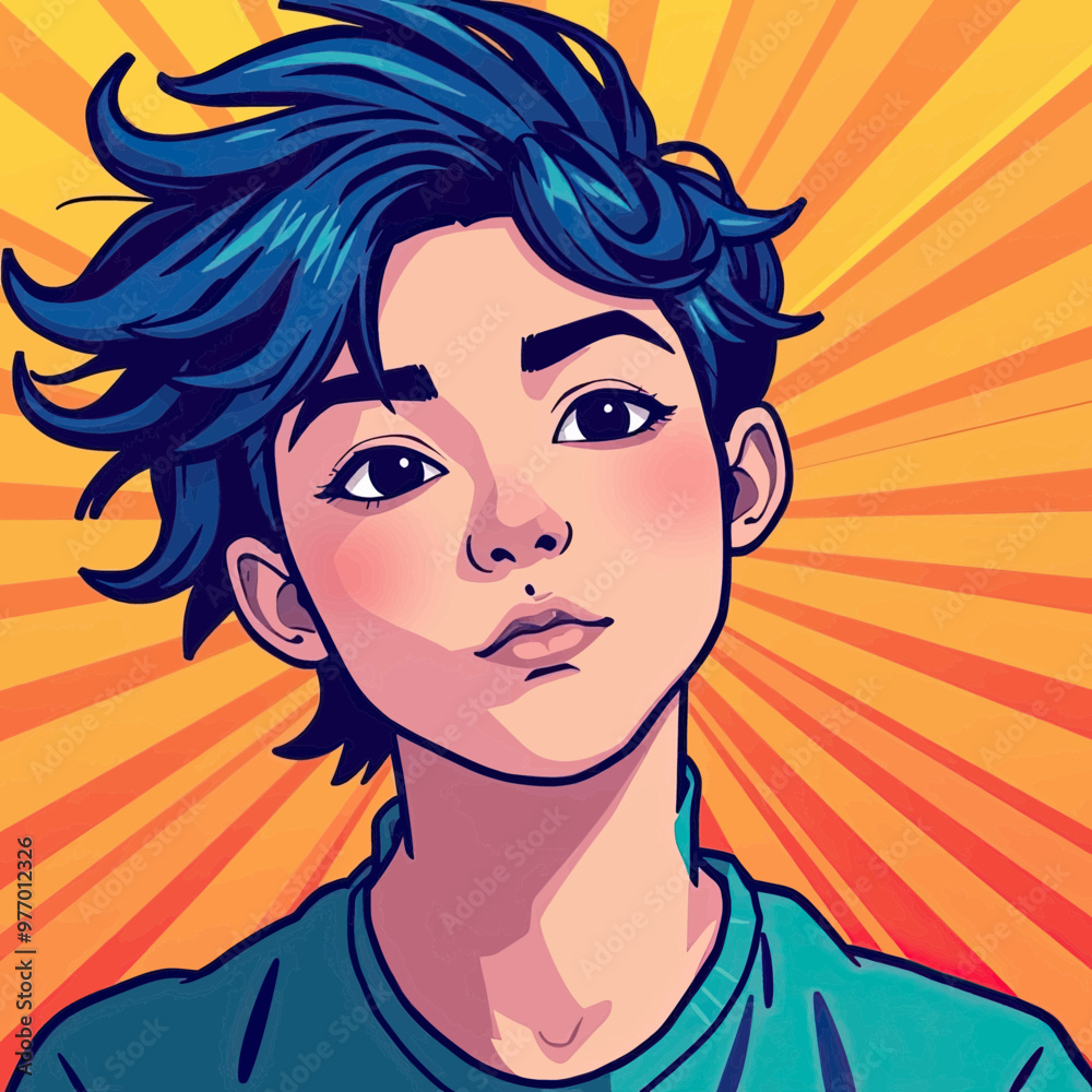 comic style portrait of a man comic style portrait of a man