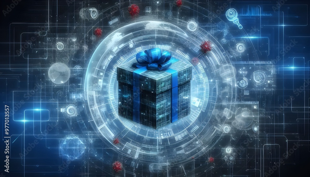 Cyber gift box. Cyber gift box.