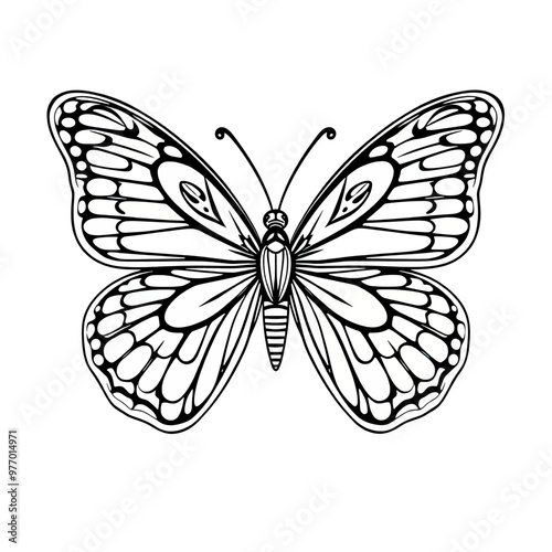 butterfly on white background