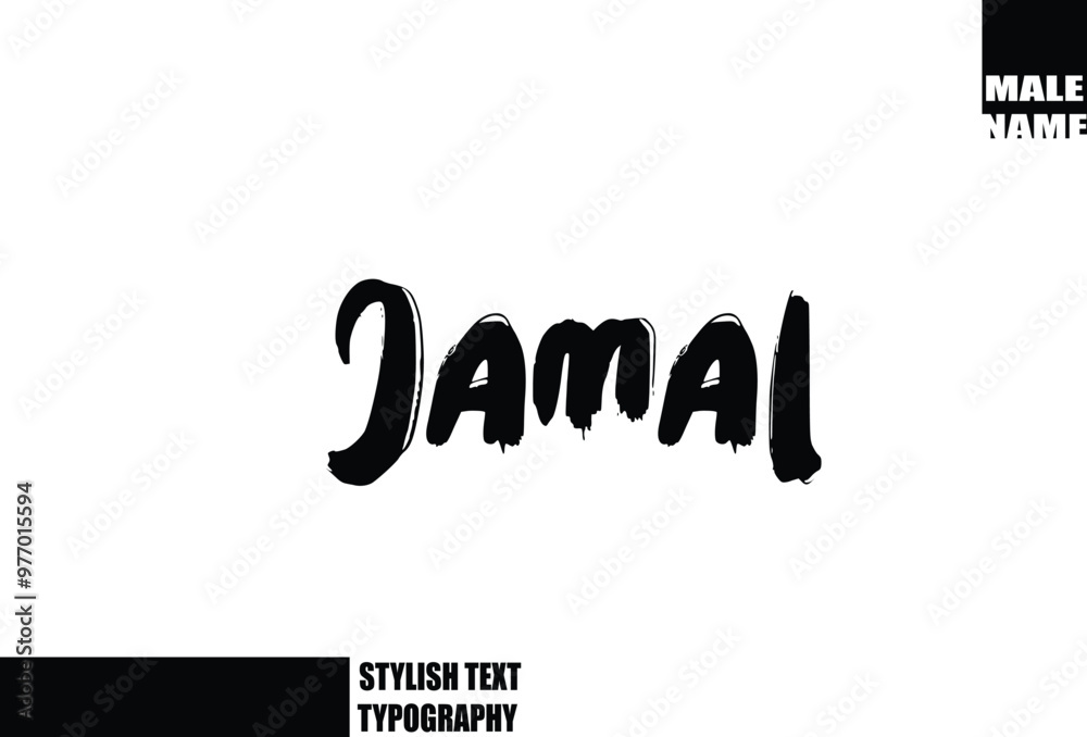 Bold Grunge And Rough Brush Text Typography Of Baby Boy Name Jamal Bold Grunge And Rough Brush Text Typography Of Baby Boy Name Jamal