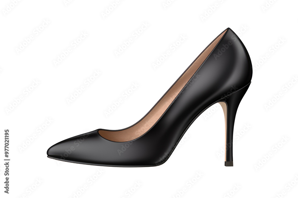 Zapato de tacón negro. Zapato de tacón negro.