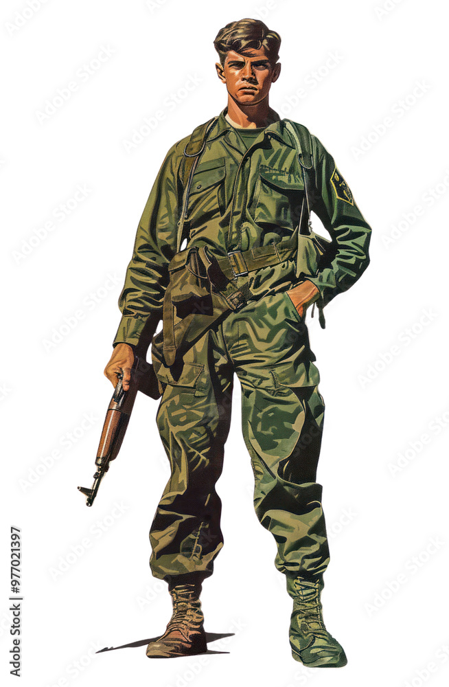 PNG Soldier in military uniform illustration PNG Soldier in military uniform illustration