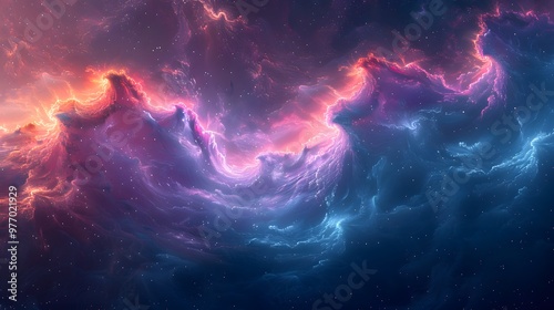 A mesmerizing, iridescent emoji with swirling hues of turquoise and purple, its design embodying sophistication and allure against a deep, dark background. 