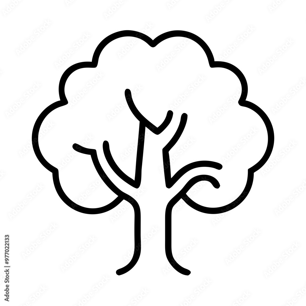 Tree Icon Outline, Simple Nature Symbol Tree Icon Outline, Simple Nature Symbol