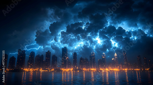 Dramatic stormy sky over a ...