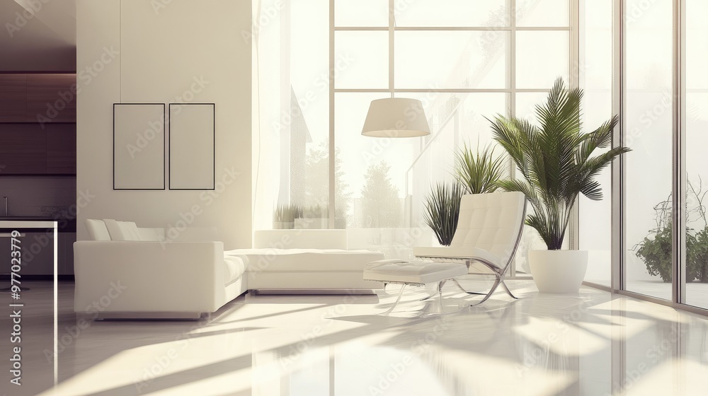 A clean, open living area with minimalist furniture and a large window, allowing natural light to flow into the uncluttered space. A clean, open living area with minimalist furniture and a large window, allowing natural light to flow into the uncluttered space.