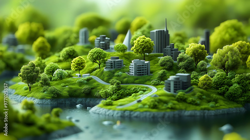 Miniature city nestled amon...