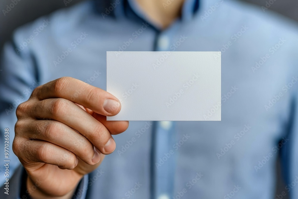 Hand-held mockup of an empty paper business card. Conceptual branding template. Hand-held mockup of an empty paper business card. Conceptual branding template.