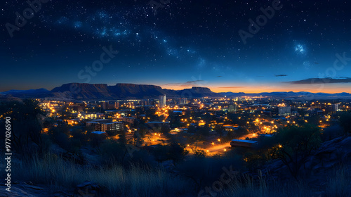 Night cityscape with the Mi...