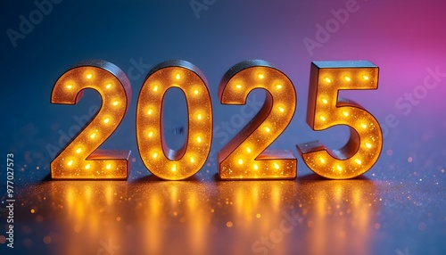 Happy New Year 2025 animated text 2025