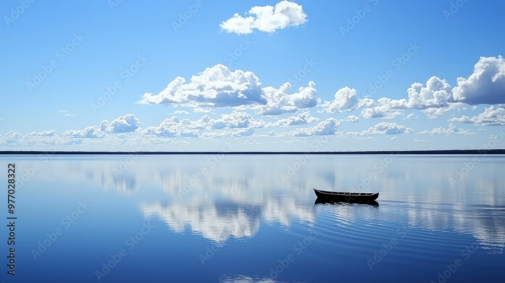 Boat on a Calm Lake Boat on a Calm Lake