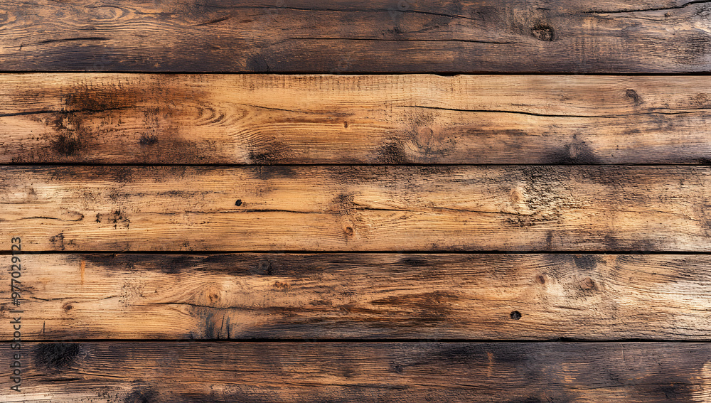 Naklejka premium Rustic Wooden Planks Texture Background