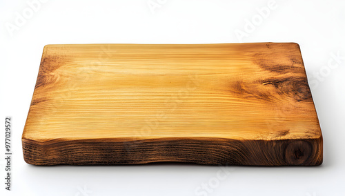 Rustic Wooden Cutting Board: Kitchen Utensil for Food Preparation