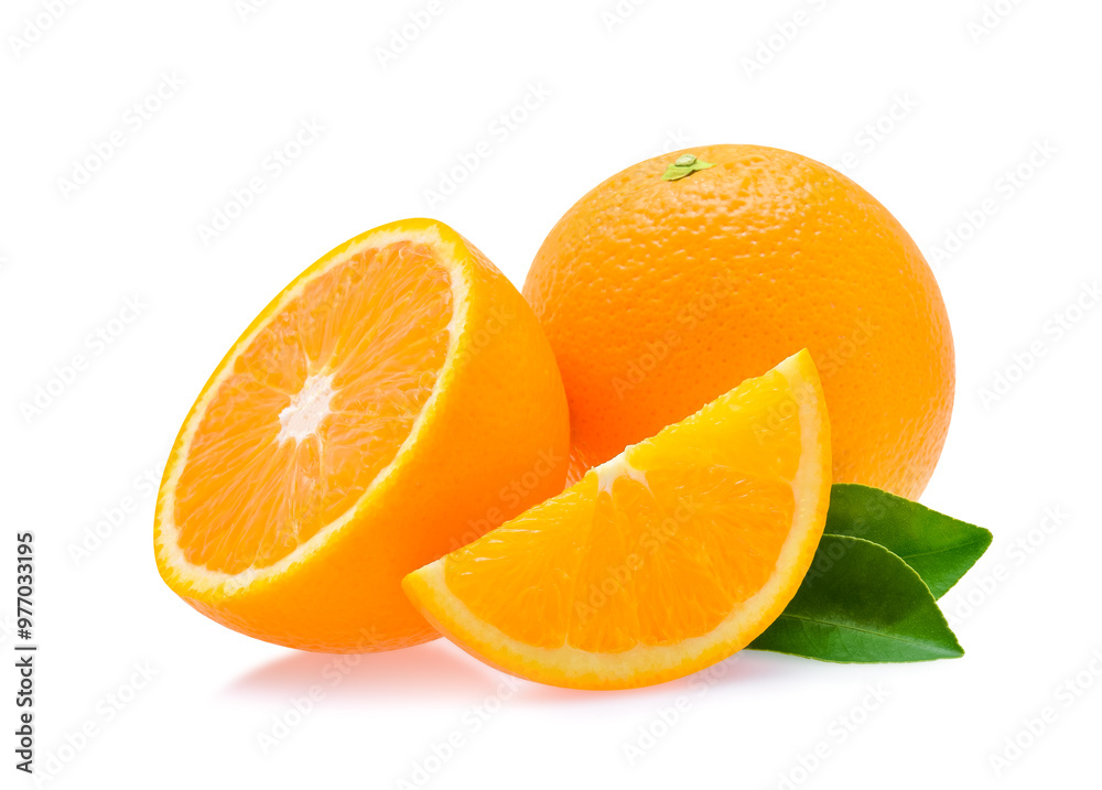 Orange fruit isolated on white background Orange fruit isolated on white background