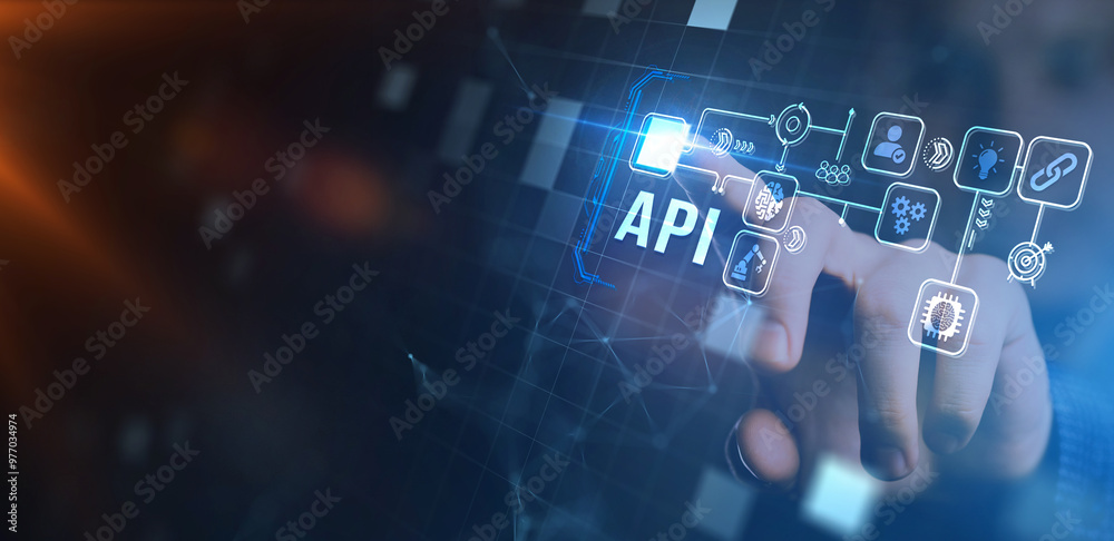 API - Application Programming Interface. Software development tool. Business, modern technology, internet and networking concept. API - Application Programming Interface. Software development tool. Business, modern technology, internet and networking concept.