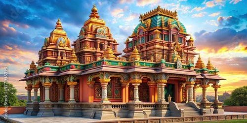 Hindu temple sanctum sanctorum design