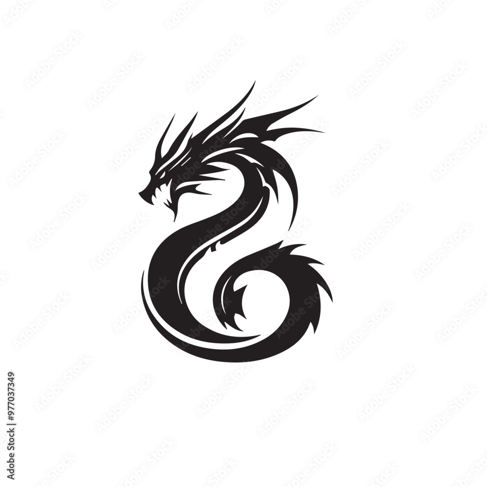 Dragon in cartoon, doodle style . Image for t-shirt, web, mobile apps and ui. Isolated 2d vector illustration in logo, icon, sketch style, Eps 10, black and white. AI Generative Dragon in cartoon, doodle style . Image for t-shirt, web, mobile apps and ui. Isolated 2d vector illustration in logo, icon, sketch style, Eps 10, black and white. AI Generative
