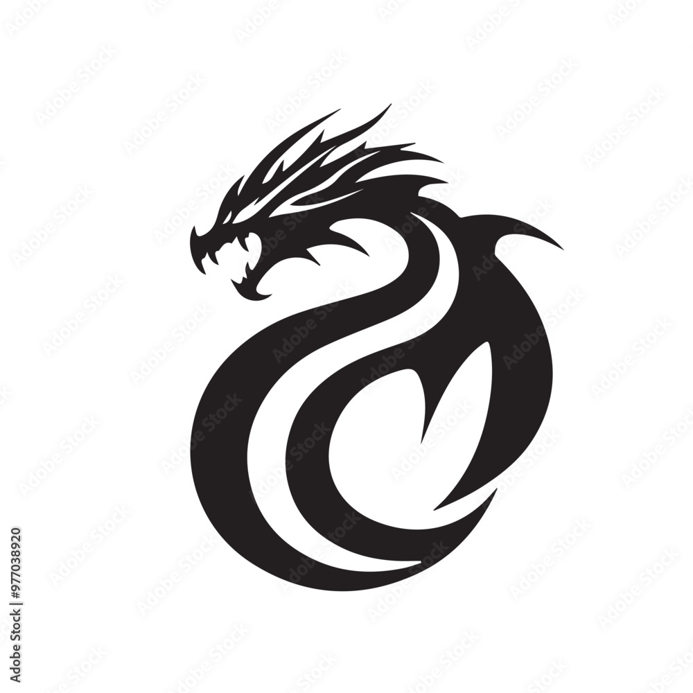 Dragon in cartoon, doodle style . Image for t-shirt, web, mobile apps and ui. Isolated 2d vector illustration in logo, icon, sketch style, Eps 10, black and white. AI Generative Dragon in cartoon, doodle style . Image for t-shirt, web, mobile apps and ui. Isolated 2d vector illustration in logo, icon, sketch style, Eps 10, black and white. AI Generative