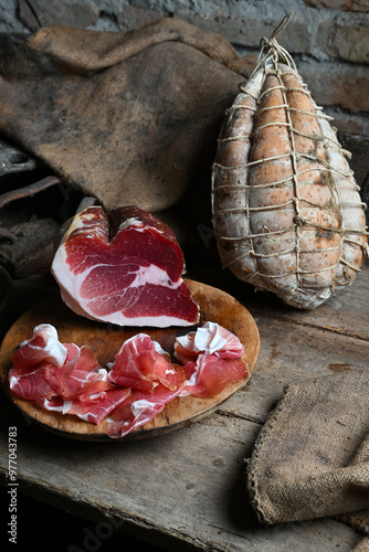Culatello is the name of a fine raw ham produced in the Zibello area near Parma and Modena in Emilia Romagna