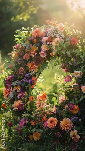 oval flower arrangement flora bouquet for wedding and decoration