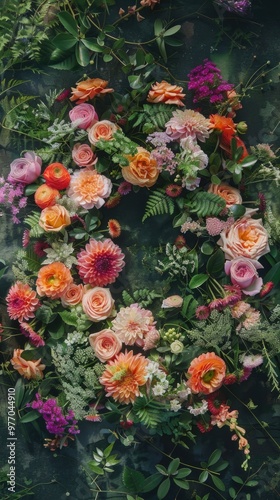 oval flower arrangement flora bouquet for wedding and decoration