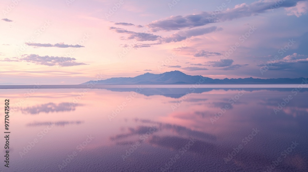 Breathtaking Reflection of Majestic Mountains in Serene Lake at Sunset Breathtaking Reflection of Majestic Mountains in Serene Lake at Sunset