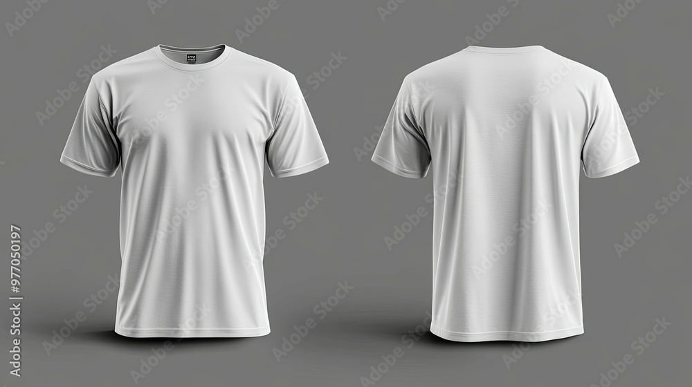 White T-shirt Mockup: Front and Back View White T-shirt Mockup: Front and Back View